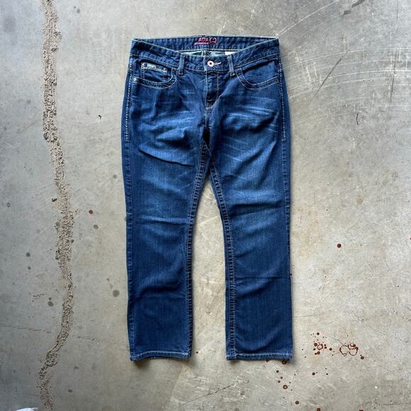 ADA Cinch Jeans Woman’s Size 30/9S Blue Mid Rise Relaxed Boot Cut Cowgirl - Picture 2 of 12